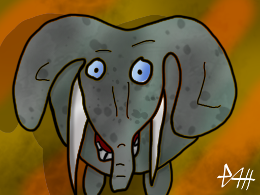 Blauäugiger Elefant